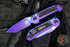 Microtech LUDT OTS Knife- Tanto Edge- Purple Aurora Finished Handle- Purple Aurora Finished Plain Edge Blade 1136-1 PUAUS-Z4