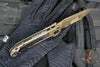 Microtech LUDT OTS Knife- Tanto Edge- Topographic Badlands Finished Handle And Plain Edge Blade 1136-1 TPBNCS-Z4