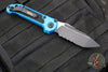 Microtech LUDT OTS Knife- Blue Handle- Black Part Serrated Blade 1136-2 BL