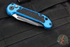 Microtech LUDT OTS Knife- Blue Handle- Black Part Serrated Blade 1136-2 BL