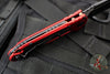 Microtech LUDT OTS Knife- Gen III- Red Handle- Black Part Serrated Blade 1136-2 RD