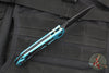 Microtech LUDT OTS Knife- Tanto Edge- Turquoise Handle- Black Part Serrated Blade 1136-2 TQ