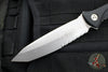 Microtech Socom Alpha Fixed Blade Knife- Tanto Edge- Black Handle With Stonewash Part Serrated Blade 114-11