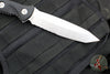 Microtech Socom Alpha Fixed Blade Knife- Tanto Edge- Black Handle With Stonewash Part Serrated Blade 114-11
