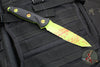 Microtech Socom Alpha- Tanto Edge- Black G-10 Handle With Zombietech Finished Part Serrated Blade 114-2 Z
