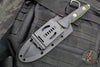 Microtech Socom Alpha- Tanto Edge- Black G-10 Handle With Zombietech Finished Part Serrated Blade 114-2 Z