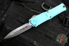 Microtech Combat Troodon Gen III OTF Knife- Double Edge- Turquoise Handle- Apocalyptic Blade 1142-10 APTQ Gen III