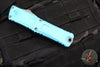 Microtech Combat Troodon Gen III OTF Knife- Double Edge- Turquoise Handle- Apocalyptic Blade 1142-10 APTQ Gen III