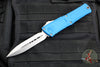 Microtech Combat Troodon Gen III OTF Knife- Double Edge- Blue Handle- Stonewash Blade 1142-10 BL Gen III