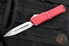 Microtech Combat Troodon Gen III OTF Knife- Double Edge- Red Handle- Stonewash Blade 1142-10 RD Gen III