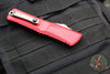 Microtech Combat Troodon Gen III OTF Knife- Double Edge- Red Handle- Stonewash Blade 1142-10 RD Gen III