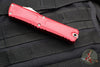 Microtech Combat Troodon Gen III OTF Knife- Double Edge- Red Handle- Stonewash Blade 1142-10 RD Gen III