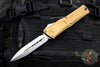 Microtech Combat Troodon Gen III OTF Knife- Double Edge- Tan Handle- Stonewash Blade 1142-10 TA Gen III