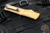 Microtech Combat Troodon Gen III OTF Knife- Double Edge- Tan Handle- Stonewash Blade 1142-10 TA Gen III