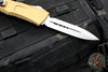 Microtech Combat Troodon Gen III OTF Knife- Double Edge- Tan Handle- Stonewash Blade 1142-10 TA Gen III