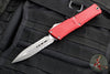 Microtech Combat Troodon Gen III OTF Knife- Double Edge- Red Handle- Apocalyptic Part Serrated Blade 1142-11 APRD Gen III