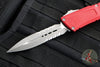 Microtech Combat Troodon Gen III OTF Knife- Double Edge- Red Handle- Apocalyptic Part Serrated Blade 1142-11 APRD Gen III