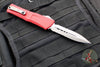 Microtech Combat Troodon Gen III OTF Knife- Double Edge- Red Handle- Apocalyptic Part Serrated Blade 1142-11 APRD Gen III