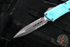 Microtech Combat Troodon Gen III OTF Knife- Double Edge- Turquoise Handle- Apocalyptic Part Serrated Blade 1142-11 APTQ Gen III