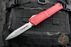 Microtech Combat Troodon Gen III OTF Knife- Double Edge- Red Handle- Apocalyptic Full Serrated Blade 1142-12 APRD Gen III