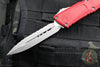 Microtech Combat Troodon Gen III OTF Knife- Double Edge- Red Handle- Apocalyptic Full Serrated Blade 1142-12 APRD Gen III