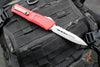 Microtech Combat Troodon Gen III OTF Knife- Double Edge- Red Handle- Apocalyptic Full Serrated Blade 1142-12 APRD Gen III