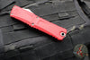 Microtech Combat Troodon Gen III OTF Knife- Double Edge- Red Handle- Apocalyptic Full Serrated Blade 1142-12 APRD Gen III