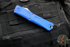 Microtech Combat Troodon Gen III OTF Knife- Double Edge- Navy Blue Handle- Stonewash Full Serrated Blade 1142-12 NA Gen III