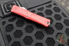 Microtech Combat Troodon Gen III OTF Knife- Double Edge- Red Handle- Stonewash Full Serrated Blade 1142-12 RD Gen III