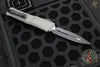 Microtech Combat Troodon Gen III OTF Knife- Double Edge- Natural Clear Finished Handle- Black Plain Edge Blade 1142-1 NC Gen III