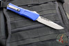 Microtech Combat Troodon Gen III OTF Knife- Single Edge- Navy Blue Finished Handle- Apocalyptic Blade 1143-10 APNA Gen III