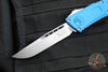 Microtech Combat Troodon Gen III OTF Knife- Single Edge- Blue Handle- Stonewash Blade 1143-10 BL Gen III