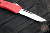 Microtech Combat Troodon Gen III OTF Knife- Single Edge- Red Handle- Stonewash Part Serrated Blade 1143-11 RD Gen III