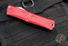 Microtech Combat Troodon Gen III OTF Knife- Single Edge- Red Handle- Stonewash Part Serrated Blade 1143-11 RD Gen III