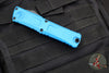 Microtech Combat Troodon Gen III OTF Knife- Single Edge- Blue Handle- Black Part Serrated Edge Blade 1143-2 BL Gen III