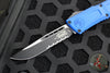 Microtech Combat Troodon Gen III OTF Knife- Single Edge-Navy Blue Handle- Black Part Serrated Edge Blade 1143-2 NA Gen III