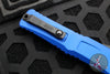 Microtech Combat Troodon Gen III OTF Knife- Single Edge-Navy Blue Handle- Black Part Serrated Edge Blade 1143-2 NA Gen III
