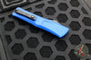 Microtech Combat Troodon Gen III OTF Knife- Single Edge-Navy Blue Handle- Black Part Serrated Edge Blade 1143-2 NA Gen III