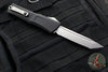 Microtech Combat Troodon Gen III OTF Knife- Tanto Edge- Black Handle- Stonewash Full Serrated Blade 1144-12 Gen III