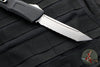 Microtech Combat Troodon Gen III OTF Knife- Tanto Edge- Black Handle- Stonewash Full Serrated Blade 1144-12 Gen III