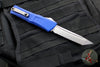 Microtech Combat Troodon Gen III OTF Knife- Tanto Edge- Navy Blue Handle- Stonewash Full Serrated Blade 1144-12 NA Gen III