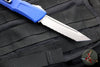 Microtech Combat Troodon Gen III OTF Knife- Tanto Edge- Navy Blue Handle- Stonewash Full Serrated Blade 1144-12 NA Gen III