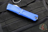 Microtech Combat Troodon Gen III OTF Knife- Tanto Edge- Navy Blue Handle- Stonewash Full Serrated Blade 1144-12 NA Gen III