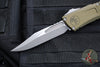 Microtech Combat Troodon Gen III OTF Knife- Bowie Edge- OD Green Handle- Apocalyptic Plain Edge Blade 1146-10 APOD Gen III
