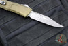 Microtech Combat Troodon Gen III OTF Knife- Bowie Edge- OD Green Handle- Apocalyptic Plain Edge Blade 1146-10 APOD Gen III