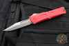Microtech Combat Troodon Gen III OTF Knife- Bowie Edge- Red Handle- Apocalyptic Plain Edge Blade 1146-10 APRD Gen III