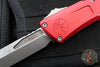 Microtech Combat Troodon Gen III OTF Knife- Bowie Edge- Red Handle- Apocalyptic Plain Edge Blade 1146-10 APRD Gen III