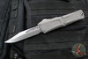 Microtech Combat Troodon Gen III OTF Knife- Bowie Edge- Natural Clear Finished Handle- Stonewash Plain Edge Blade 1146-10 NC Gen III