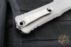Microtech Combat Troodon Gen III OTF Knife- Bowie Edge- Natural Clear Finished Handle- Stonewash Plain Edge Blade 1146-10 NC Gen III