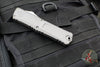 Microtech Combat Troodon Gen III OTF Knife- Bowie Edge- Natural Clear Finished Handle- Stonewash Plain Edge Blade 1146-10 NC Gen III